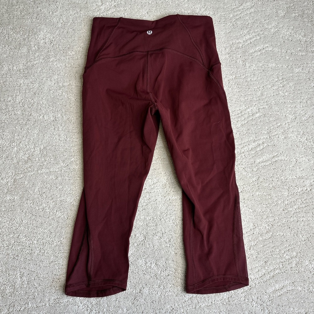 Women's Lululemon Size 6 Train Times Cropâ 17" Leggings Running Gym Athletic